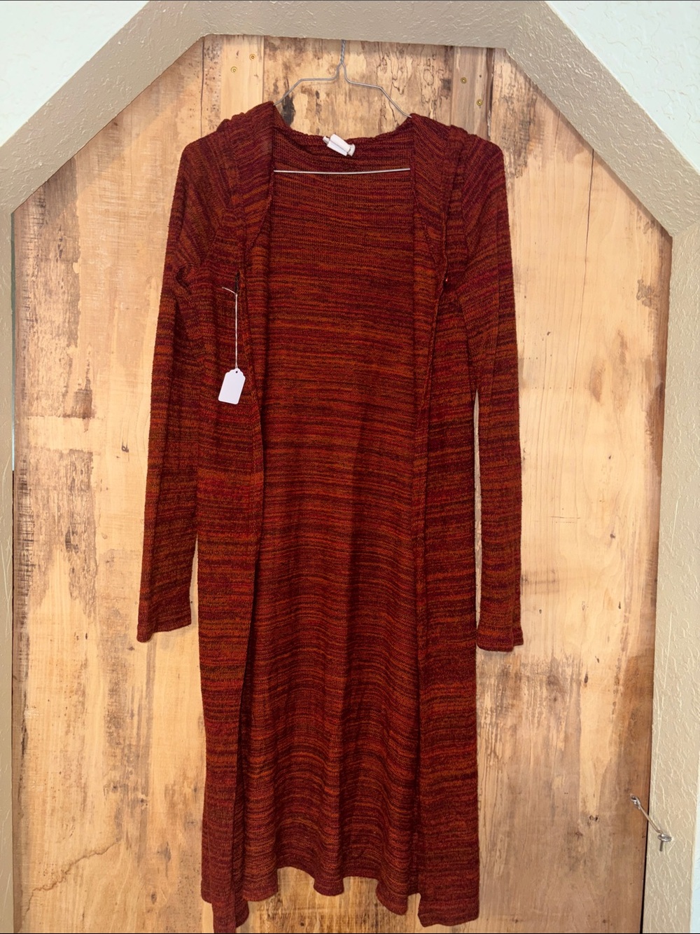 #159 Vintage Long Open-Front Knit Cardigan Large fits like a small